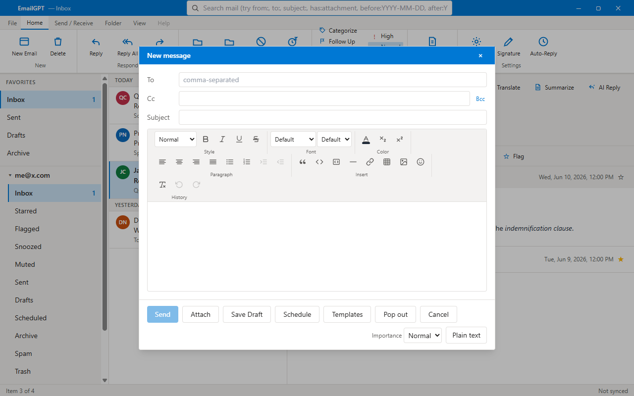 Compose window thumbnail